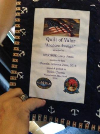 Davy Jones Quilt of Valor photos