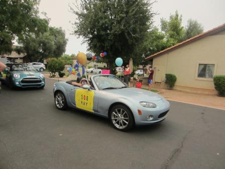 August 2020 Ray Marshall 100th Birthday Drive-By