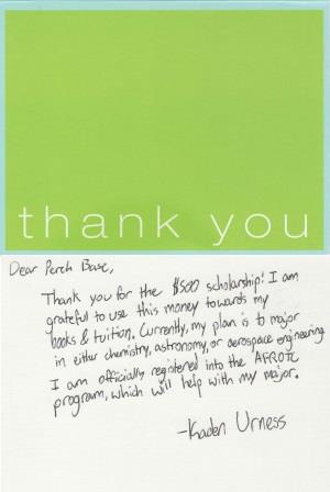 View the Thank You card