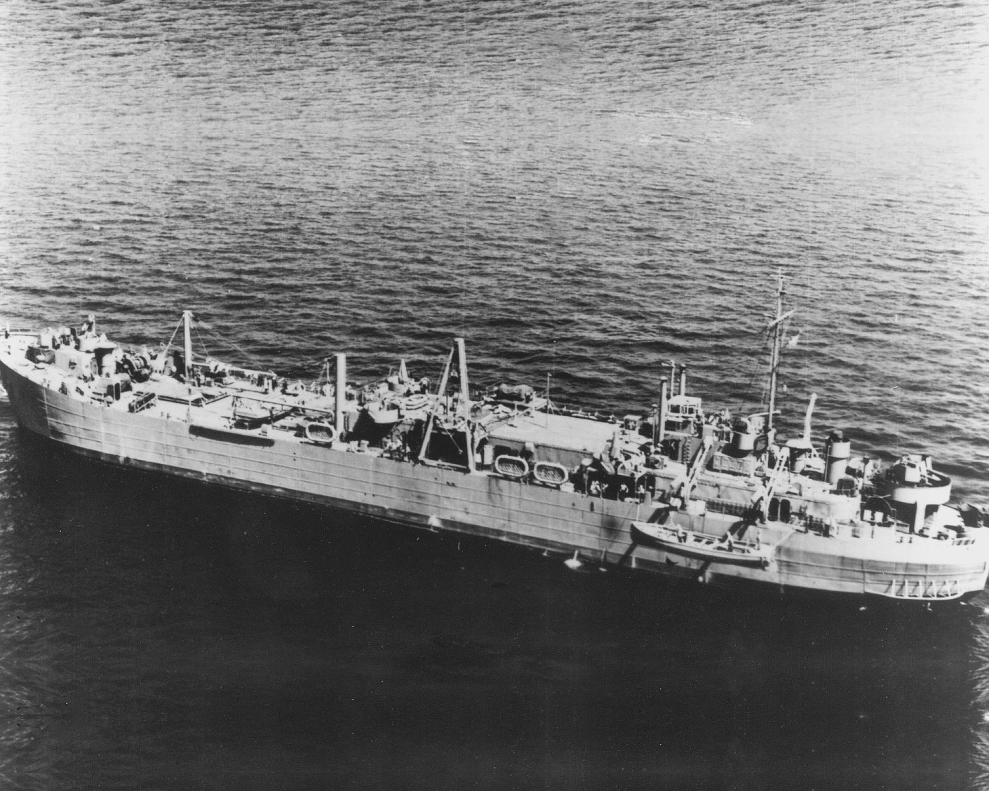 Joseph Hawkins' first shipboard assignment, USS Diomedes (ARB‑11), a Battle Damage Repair Ship